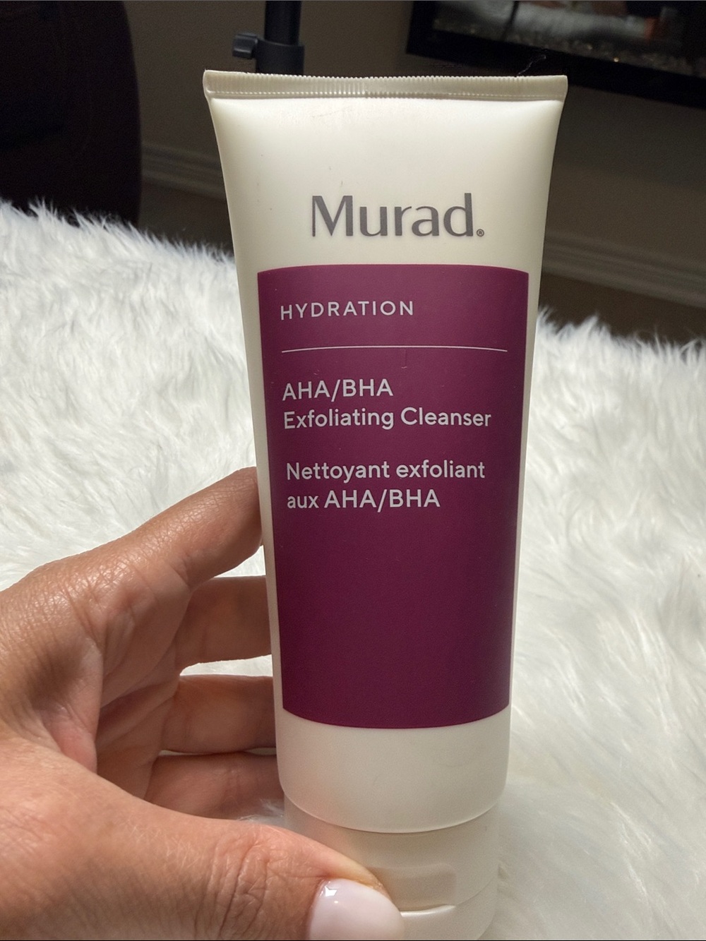 Murad AHA/BHA Exfoliating Cleanser - Plum Label on Cream Tube